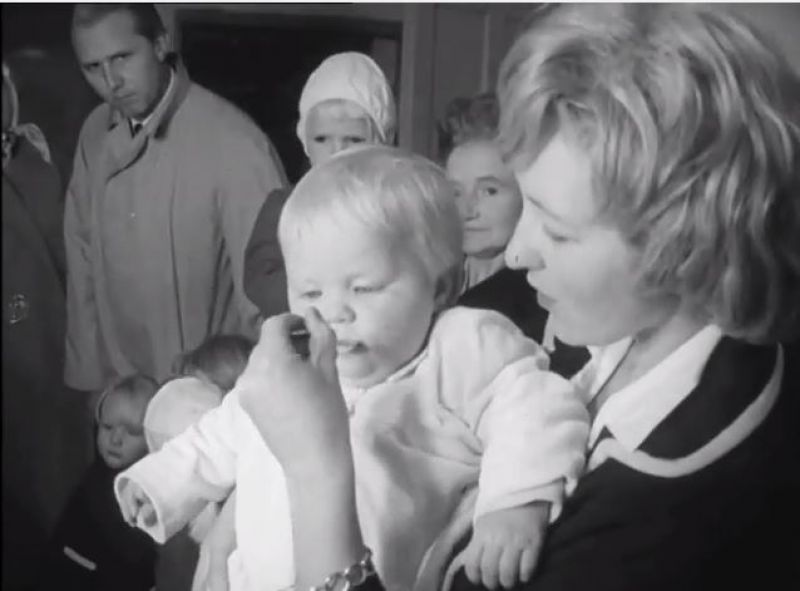 Child given polio vaccine